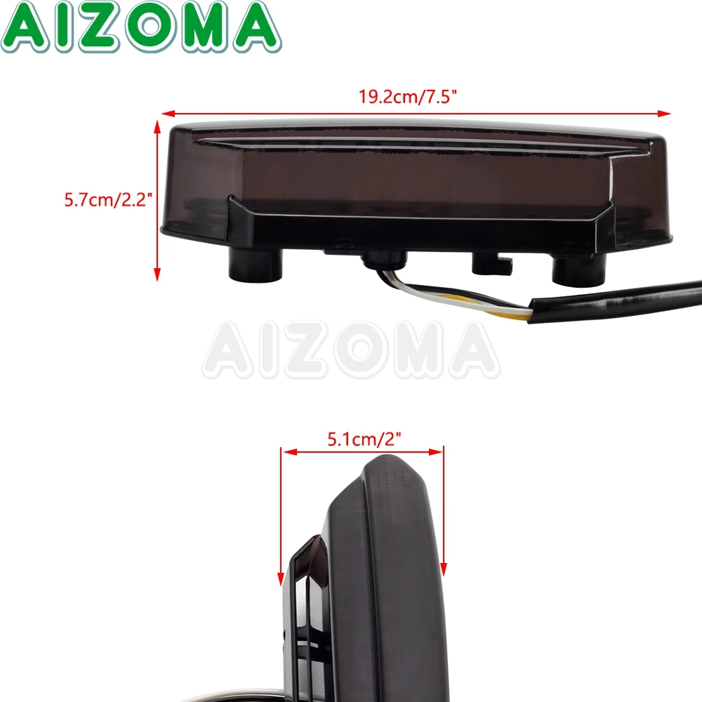 ATV LED الضوء الخلفي الجمعية الفرامل وقف تشغيل مصباح لياماها YZF 450 YFZ450R YFZ450X رابتور 700 700R 2006-2018 دخان الذيل ضوء #6