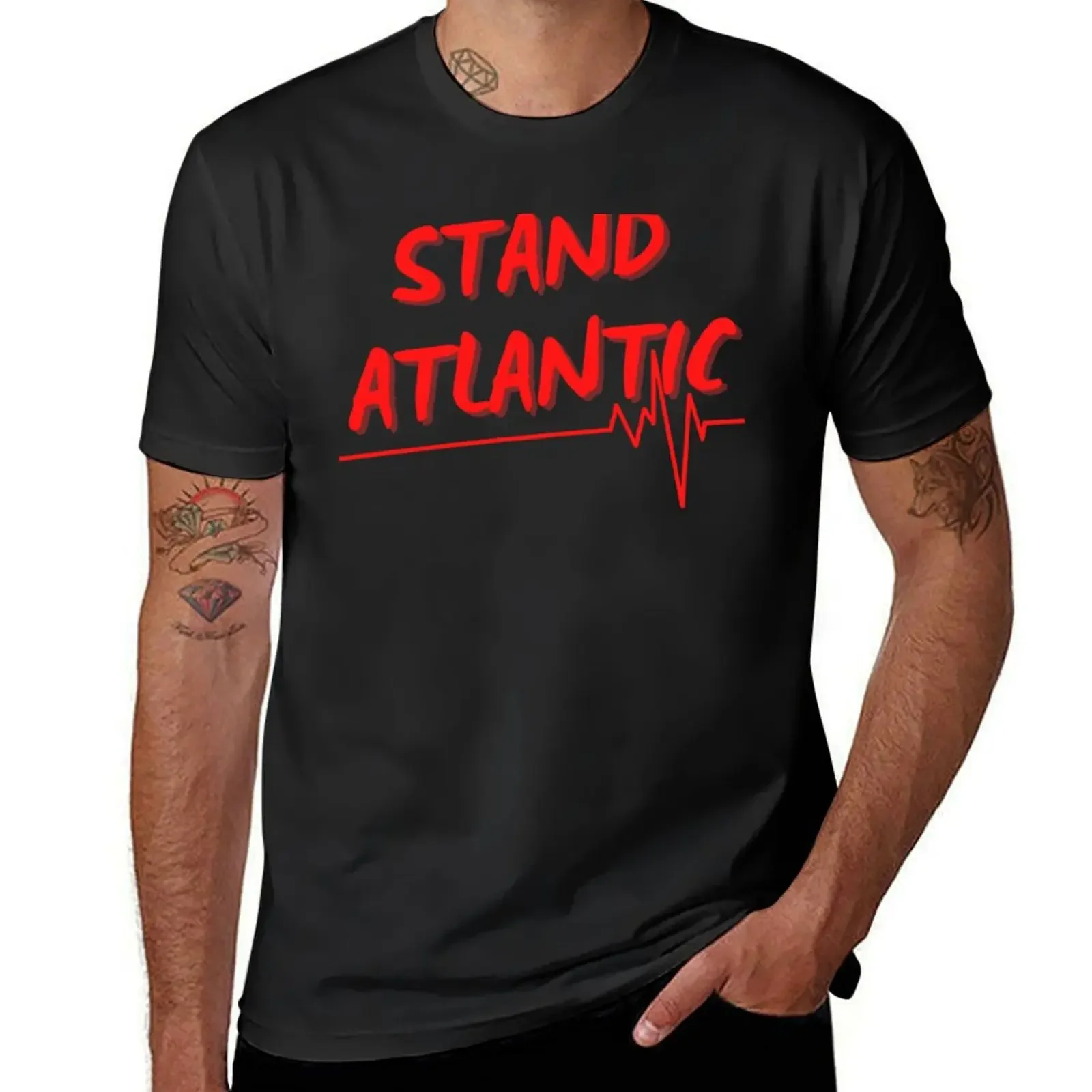 Stand Atlantic Band - Vitals logo T-Shirt custom shirt graphics baggy shirts sports fans plain white t shirts men