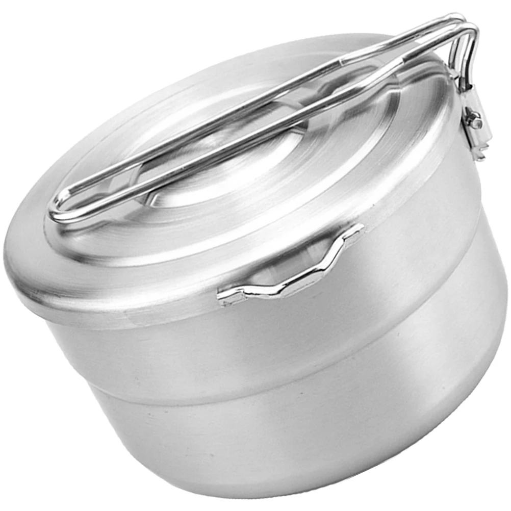 

Stainless Steel Lightweight Portable Food Container Compact Lunch Holder for Outdoor Picnic Camping Cutlery Set