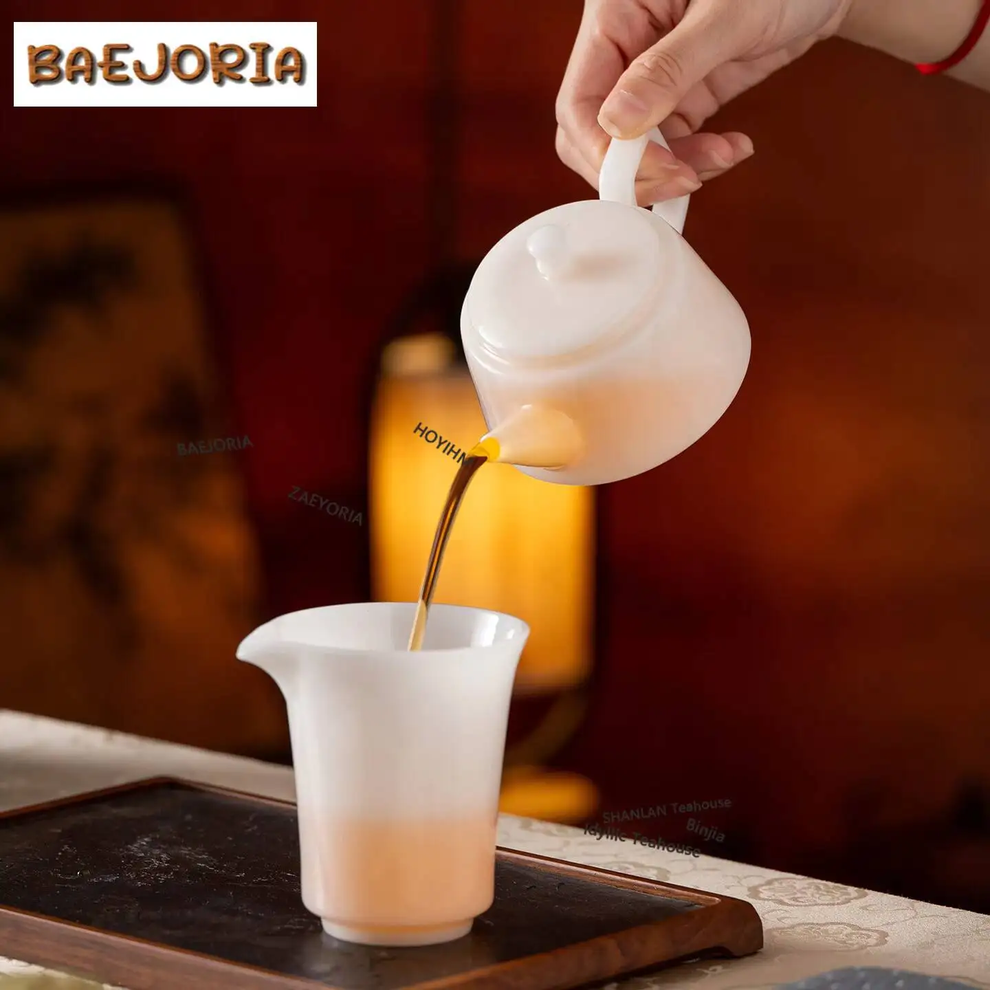 200ml Unprocessed Jade Porcelain Dezhong Teapot Zen Tea Infuser Pot Tea Soaking Kettle With Strainer Puer Tea Ceremony Ornaments