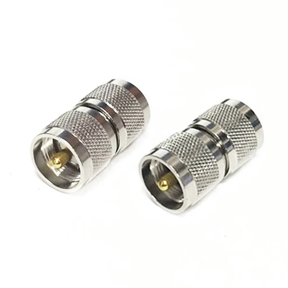 1pc UHF Male Plug to UHF Male Plug RF Coax Adapter Convertor Connector Straight  Nickelplated New Wholesale