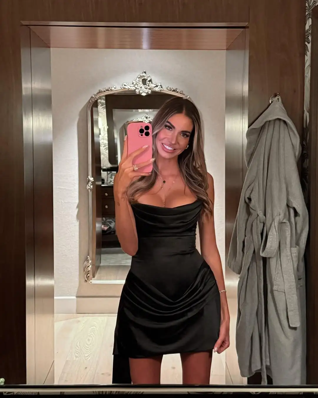 Oligai Elegant Women's Satin Mini Dress with Corset Back Lace Up Dress Ruched Bustier and Scarf for Party Wedding Gown