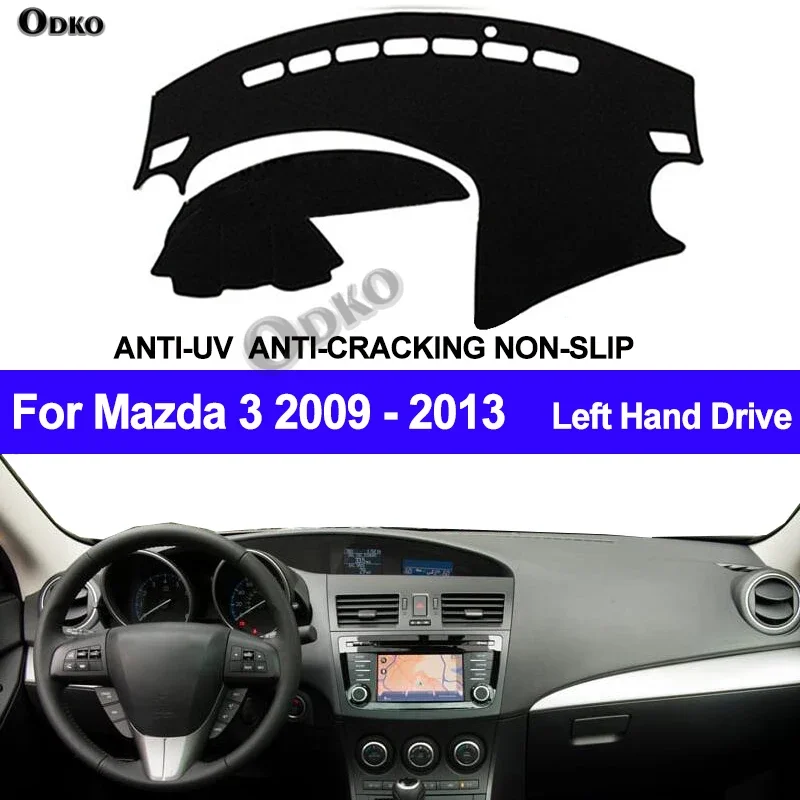 Cubierta para Tablero de Coche para Mazda 3 M3 BL 2009 2010 2011 2012 2013, Alfombrilla para Tablero de Automóvil, Alfombra Antideslizante y Anti-UV