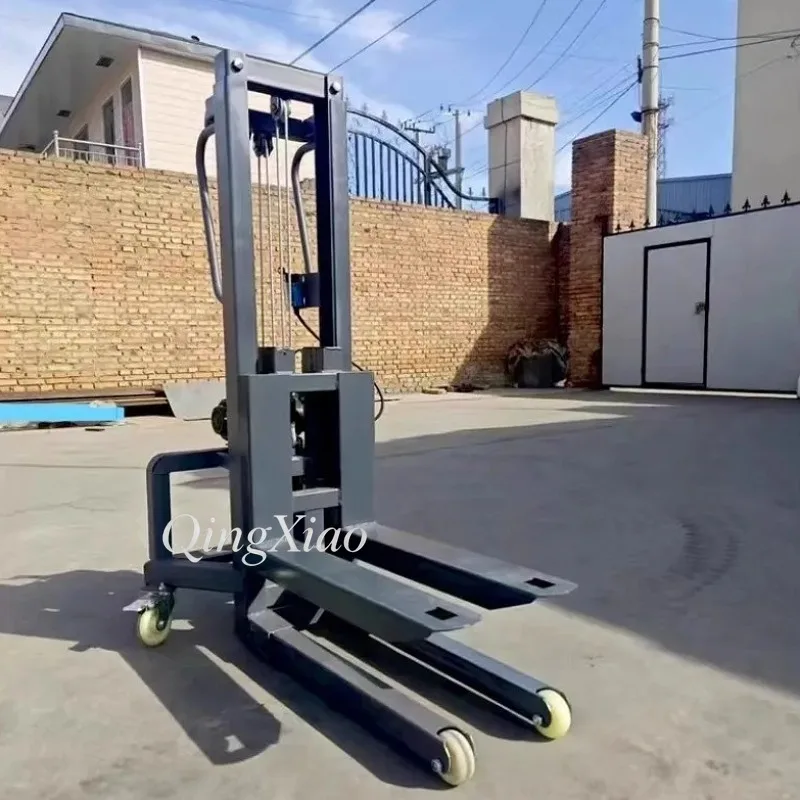 300KG Portable Detachable Electric Stacker 1.2‑1.6m Lifting Height Mini Electric Forklift for Warehouse Cargo Material Handling