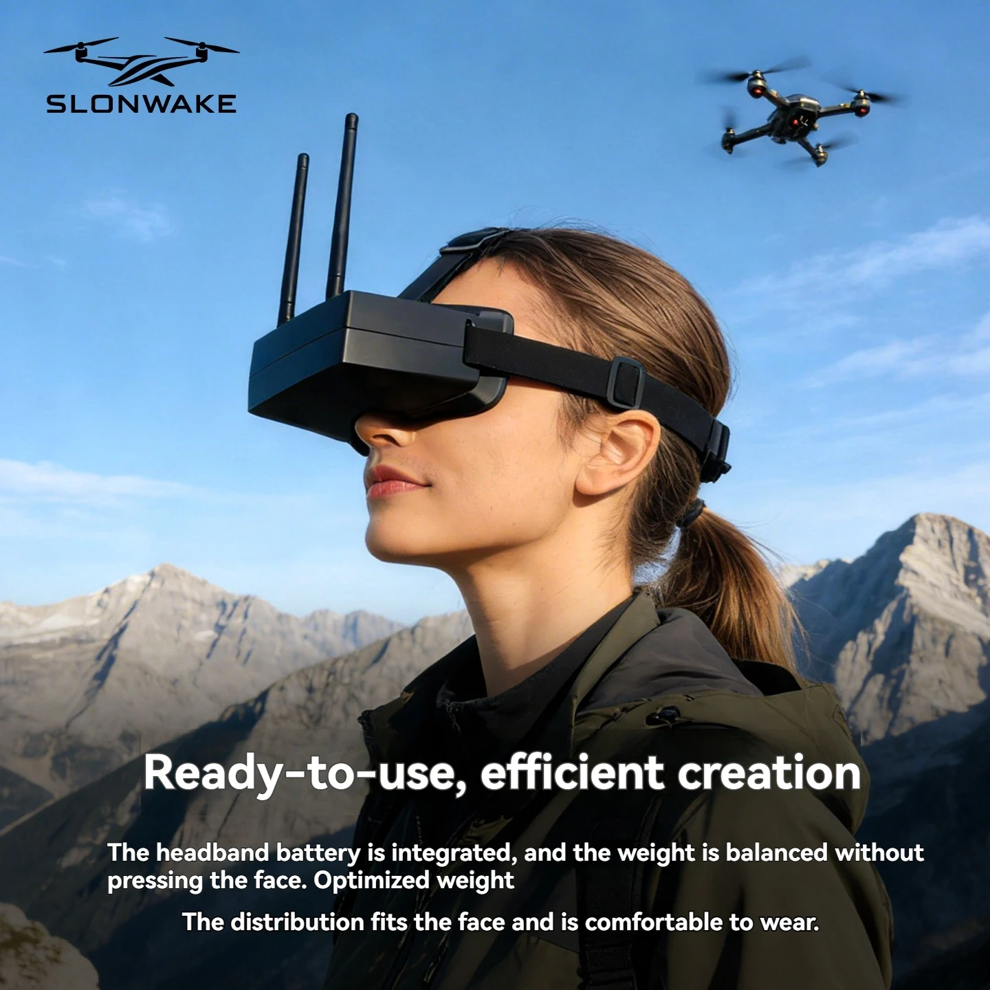 5.8G FPV Goggles 3 Inch Display 480*320 Resolution 56CH Head Mount Video Glasses Stable Signal Clear Image FPV Accessory Parts