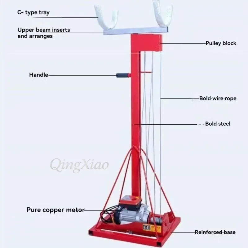 

Mobile Portable Hoist For Installing Roller Shutter Door Cold Storage Panel Canopy And Ventilation Duct On Various Working Sites