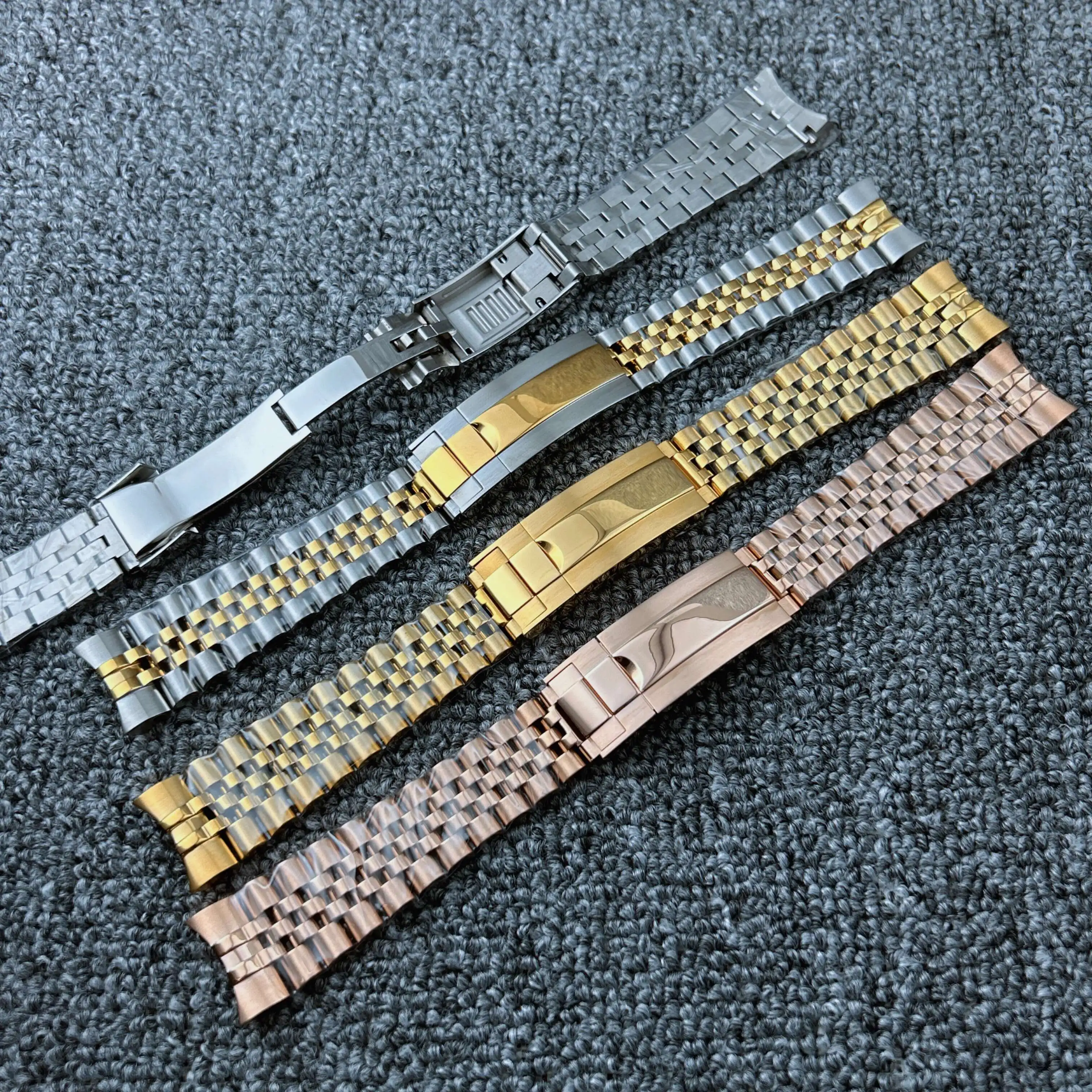 39/36mm Gold Silver Fluted Case Men Women Wrist Watch Strap Parts for Seiko Oyster Datejust NH35 NH36 NH70 Movement 28.5mm Dial