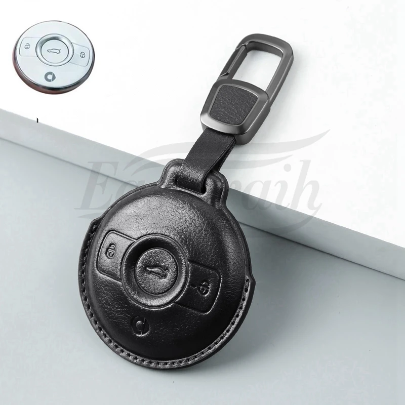 Portachiavi in pelle per auto portachiavi per Mercedes Benz SMART Fortwo 1 brabus 1 Benz SMART 2022 2023 accessori interni