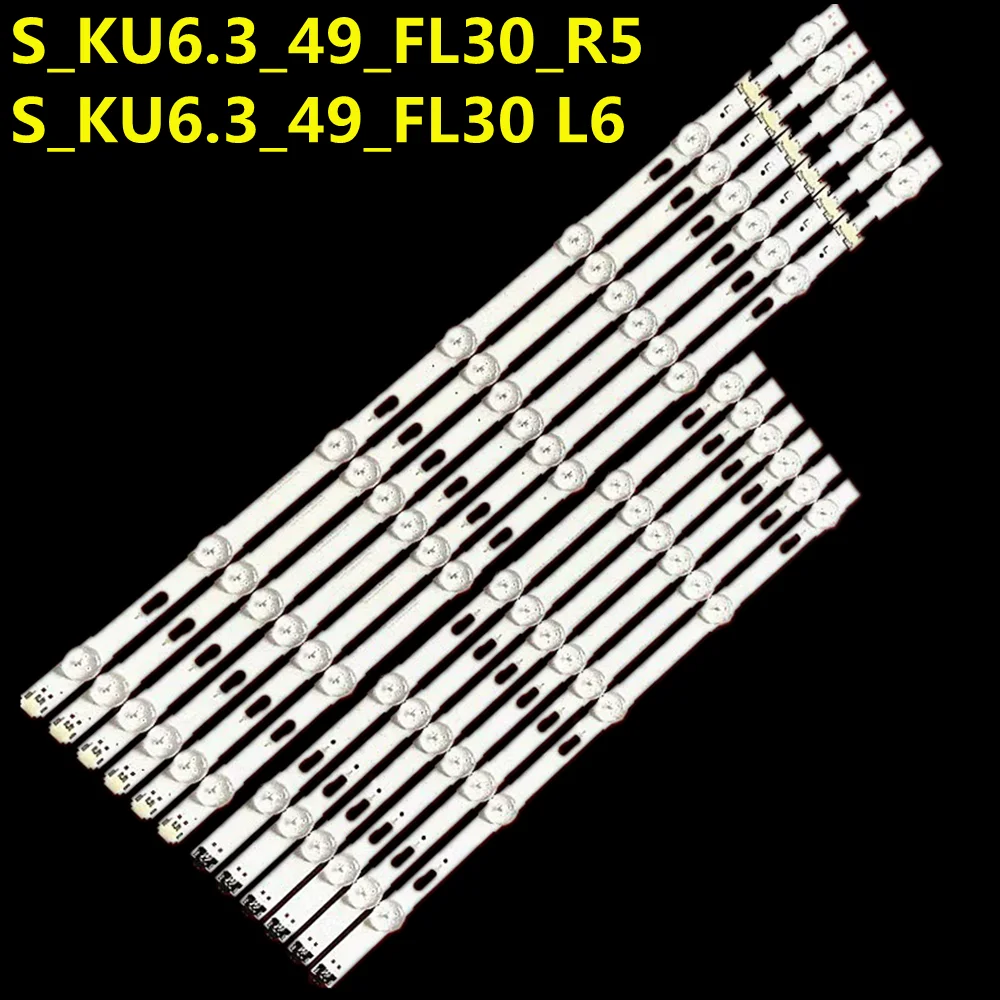 12PCS LED Strip S_KU6.3_49_FL30 R5 L7 LM41-00335A 00334A For UE49KU6100 UE49KU6170U UE49KU6172U UE49KU6175 UE49KU6179 UN49KU6500