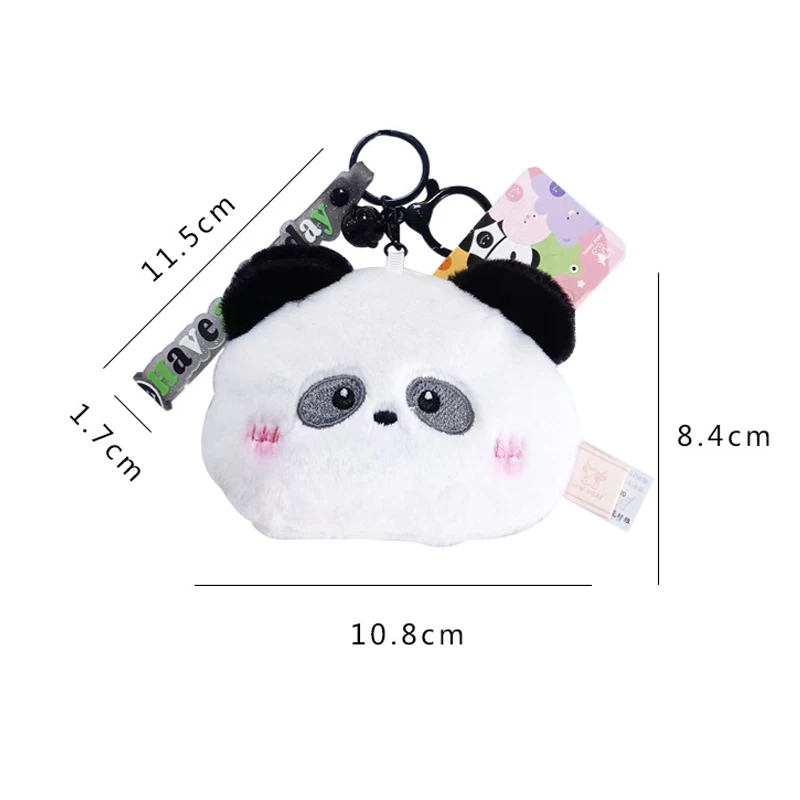 Creative Cute Animal Plush Coin Purse Mini Carry-on Bag  Kawaii Plush Animal Backpack Pendant Girl Plush Purses Keychain