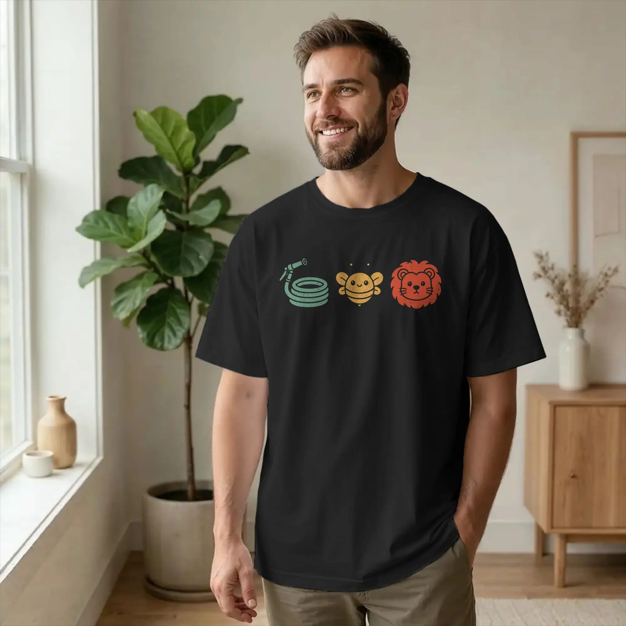 Hose Bee Lion Funny Meme Men's T Shirt Ho's Be Lying Casual Tee Short Sleeve Crewneck T-Shirts Pure Cotton Gift Idea merchandise
