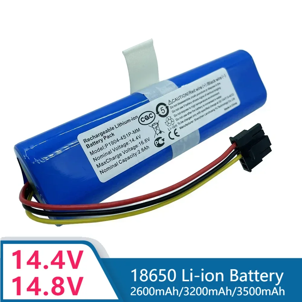 

Li ion battery 14.4V 2600mAh Rechargeable For Conga 3290 3390 3490 3590 3690 3790 3890 Sweeping Mopping Robot Vacuum Cleaner