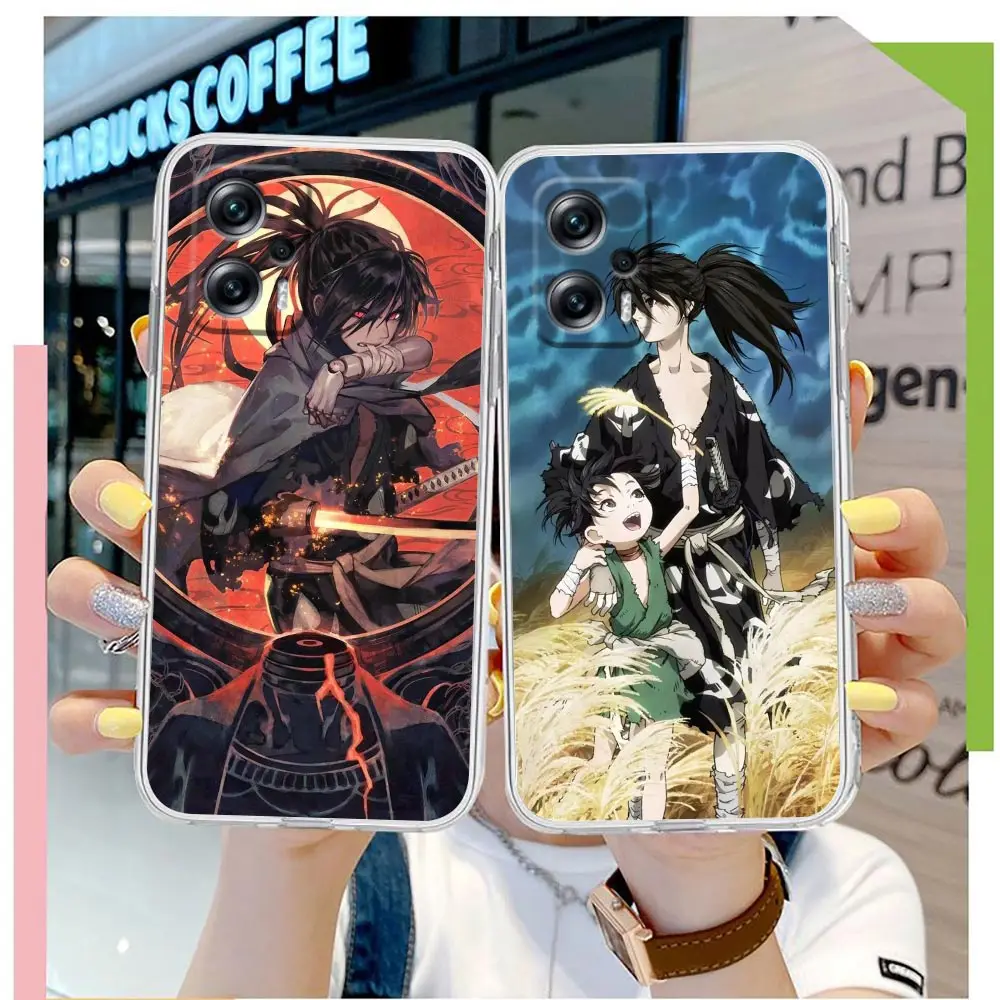 Clear Phone Case For Redmi NOTE 12 11 11T 13 10 9 8 7 Pro PLUS 4G 5G Transparent Soft Case Funda Shell Japanese Anime Dororo