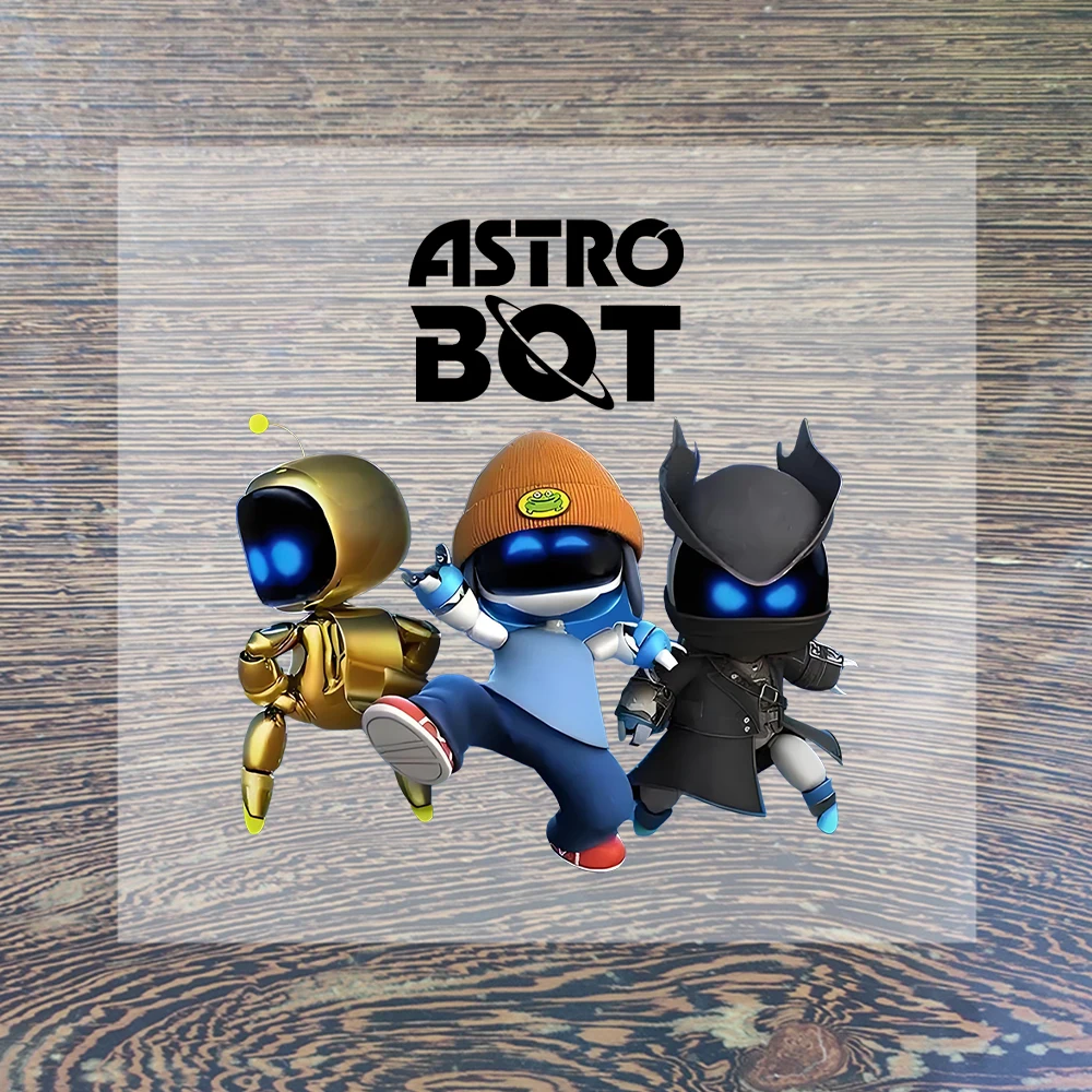 Astro Bot Cartoon Iron on Patches for Clothing DIY T-shirt Heat Transfer anime Stickers children Clothes Custom Vinyl Sticker