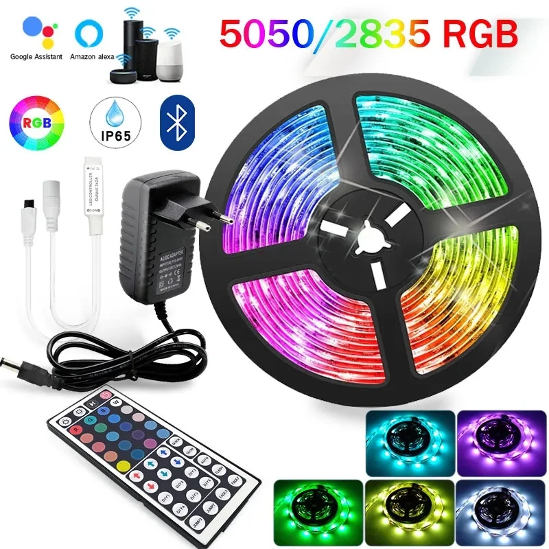 Rgb 5050 Luces Led Tv Backlight 12V Room Light 5M 10M 15M Strip Waterproof Lighting Bar 2835 Led Magic Home Bluetooth Controller