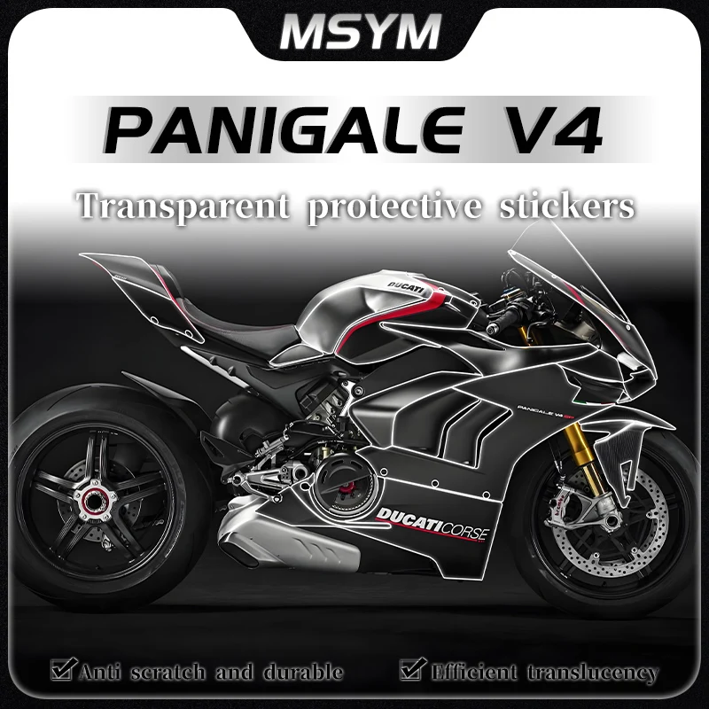 

For Ducati Panigale V4 panigaleV4 2021 Invisible car wrap film transparent protective film fuel tank sticker decal modification