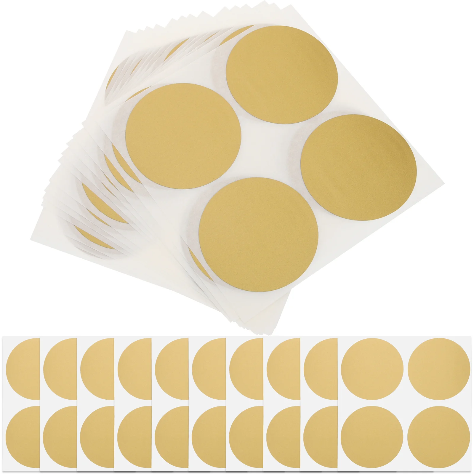 50 Pcs Golden Stickers DIY Scratch off Tickets Peel and Labels Paper Game Props Round