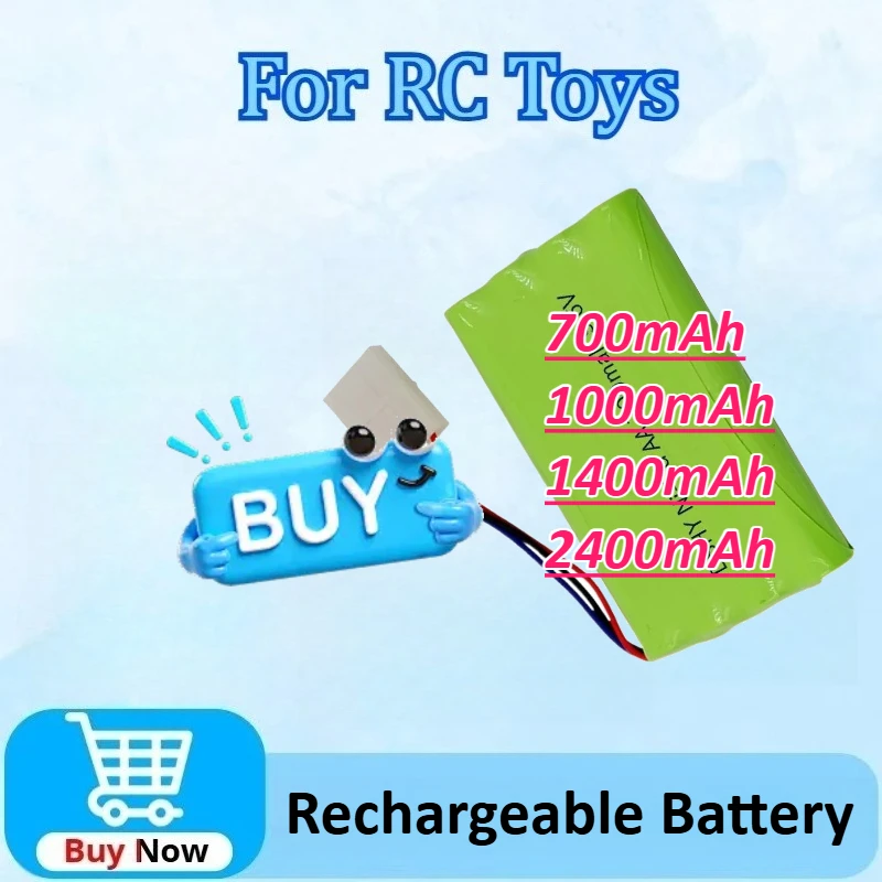 

9.6V 700/1000/1400/2400mAh Rechargeable Battery for RC Toys Cars Boats Guns Security Facilities AA 9.6V Ni-Cd / Ni-MH Battery