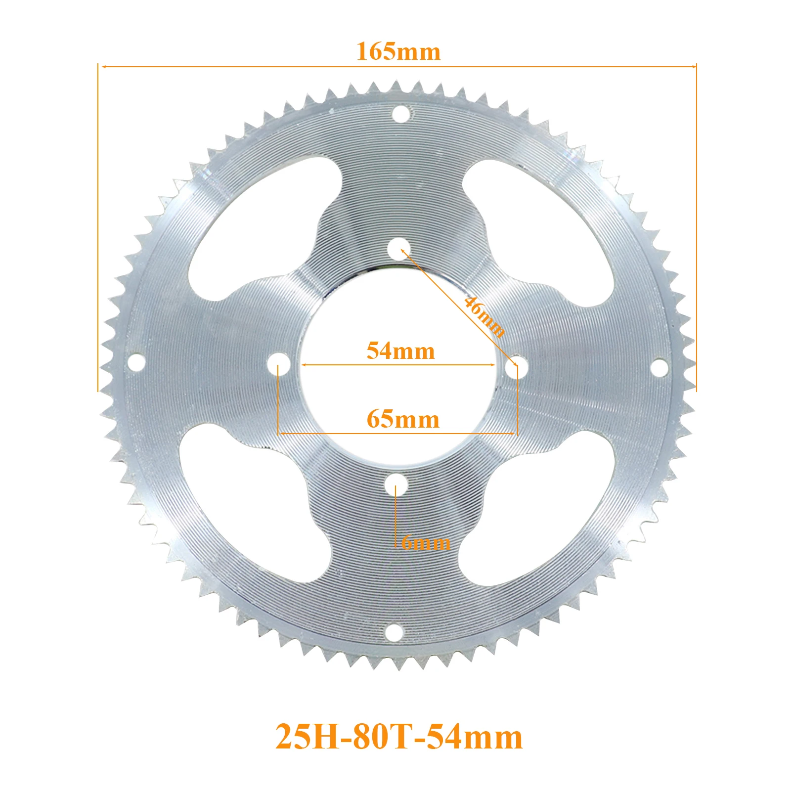 Electric Scooter Rear Wheel 25H 80T 4 Bolt Sprocket Chain Drive Gear & Freewheel Adapter For Bicycle Pocket Pit Dirt Bike Parts