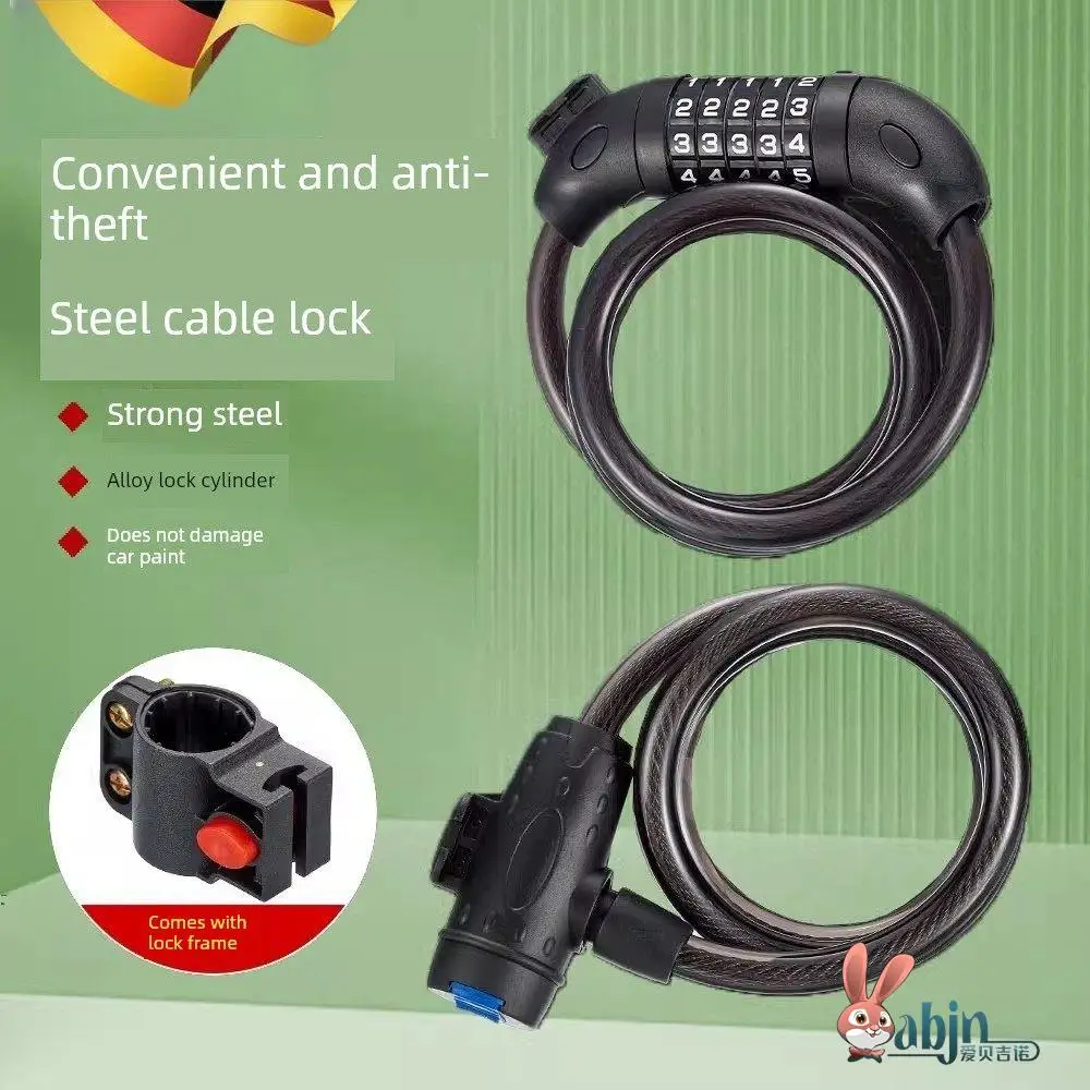 

Portable Mountain Bike Lock 5-Digit Fixed Position Bicycle Lock Unicycle Chain Lock Cycling Safety Equipment