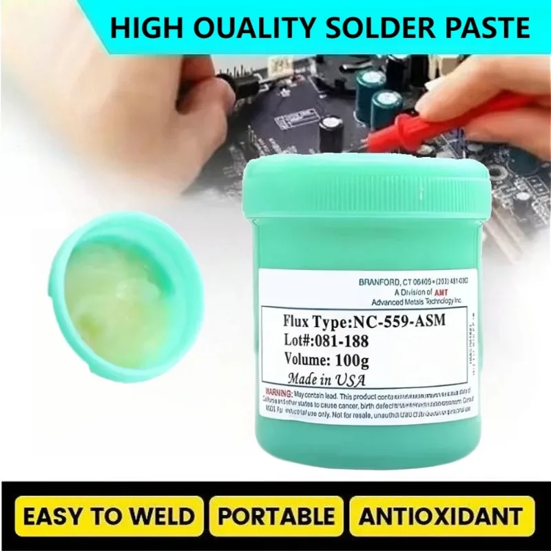 NC-559-ASM environmental-friendly no-clean bga solder paste, ball placement solder paste, flux, 100g bottled solder oil