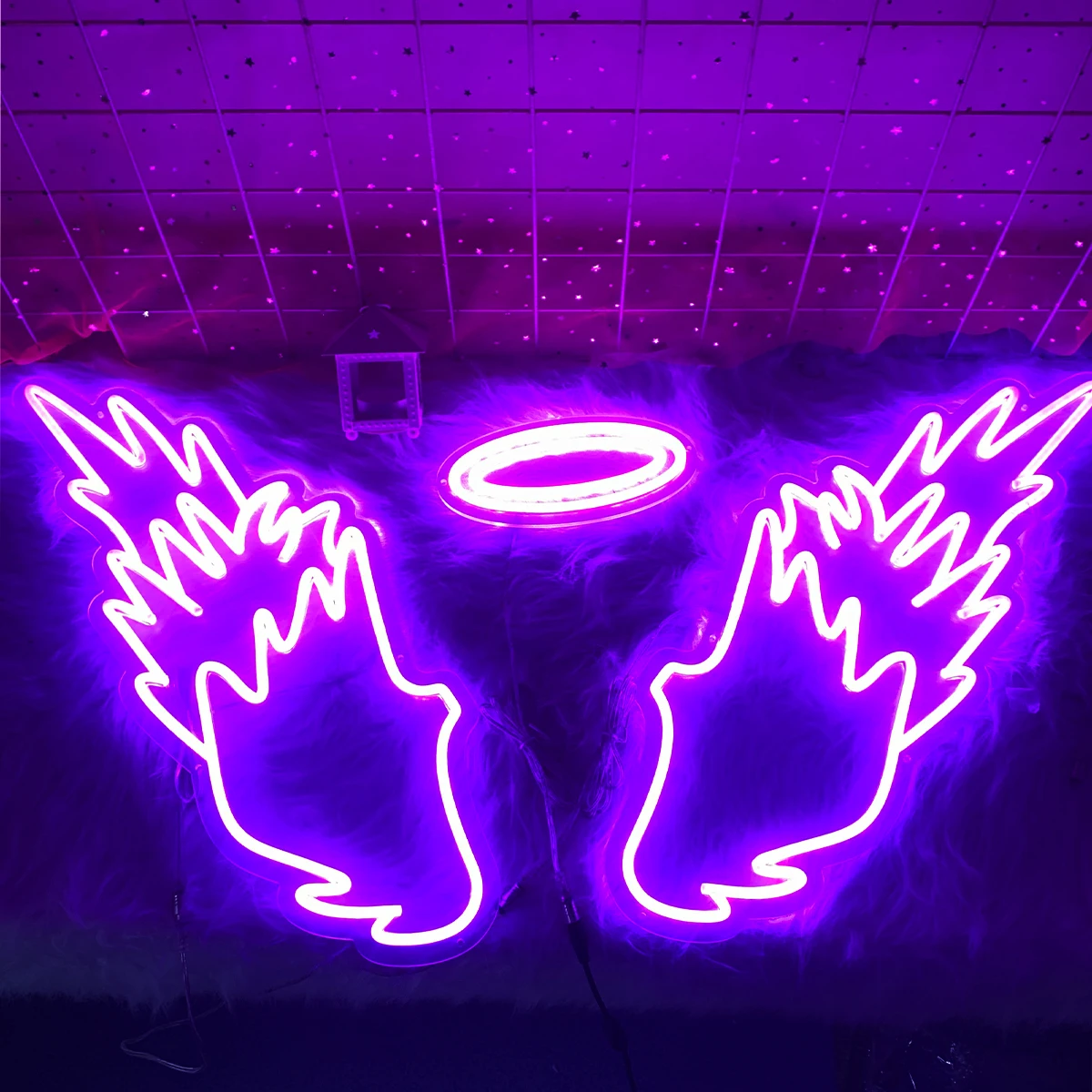 Angel wing Custom Neon Sign Decor Wedding Sign Angel Wings Led Letter Bar Business Logo Name