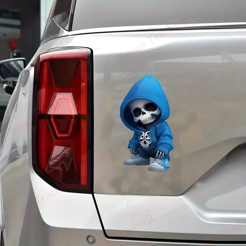 Fashionable Cool Skeleton Man Sticker Waterproof Vinyl Sticker for All Vehicles Motorcycles Helmets and Laptop Stickers