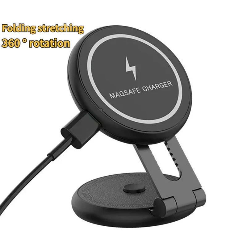 Mobile Phone Car Holder For Tesla Model 3/X/Y/S Wireless Magnetic Suction 15W Fast Charging Folding Mobile phone Holder