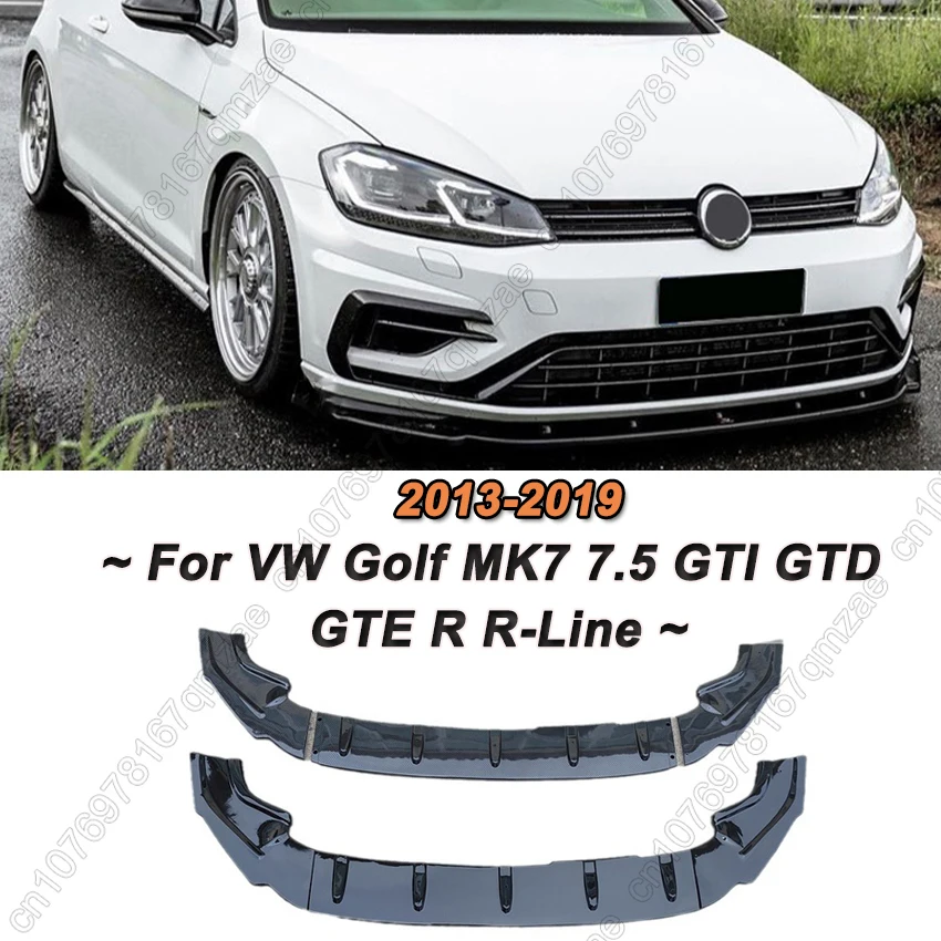 

Передний бампер в стиле CS, спойлер, разделитель, диффузор для Volkswagen Golf 7 7,5 MK7 MK7.5 R GTI R-Line 2013-2019, комплекты защиты