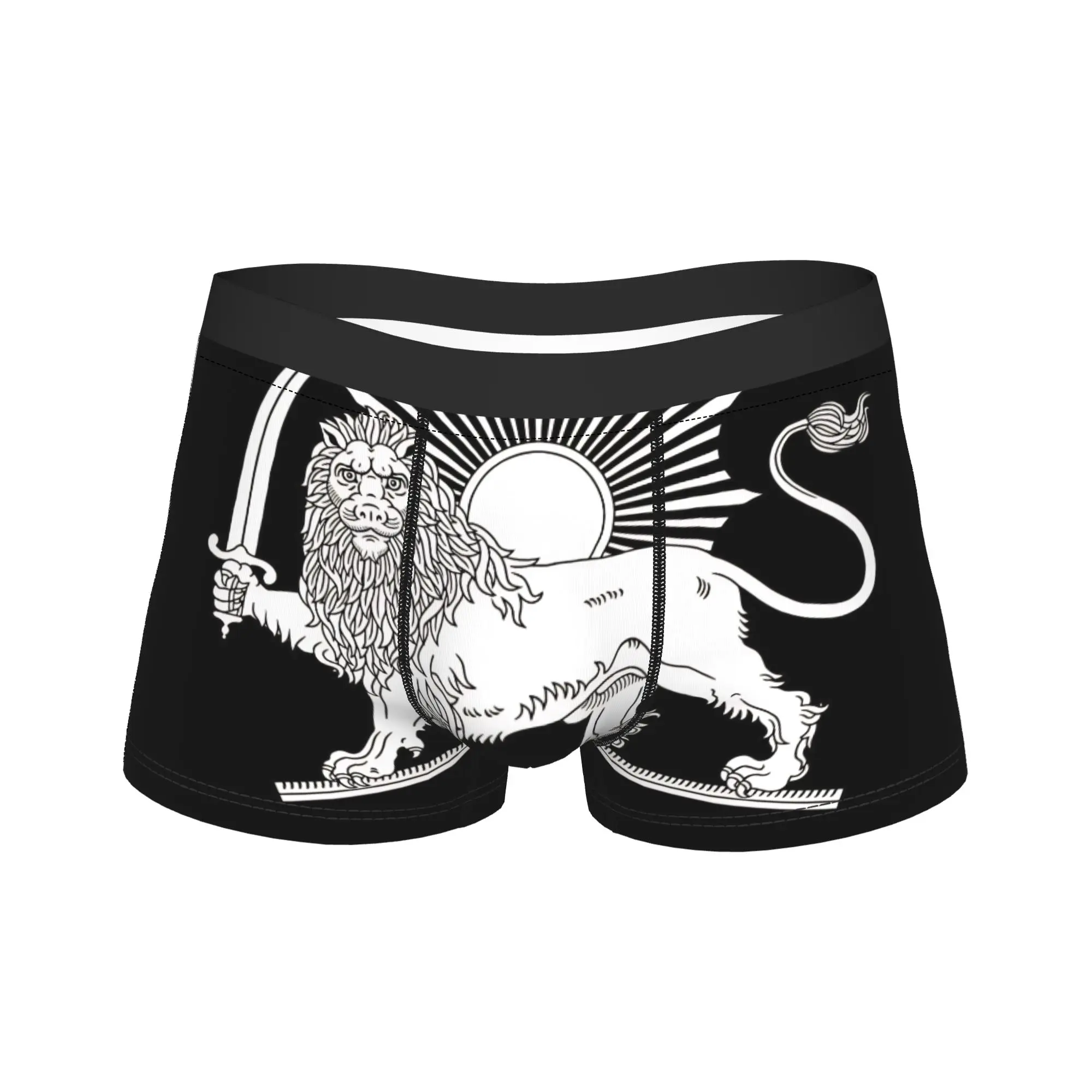 

Hot Boxer Iran Persian Lion and Sun Emblem Symbol Shorts Panties Briefs Man Underwear Soft Underpants for Male S-XXL
