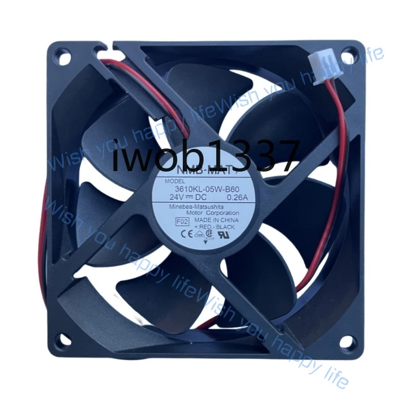 Z For NMB-MAT 3610KL-05W-B60 9025 24V 0.26A 9CM Two Lines Cooling Fan Working