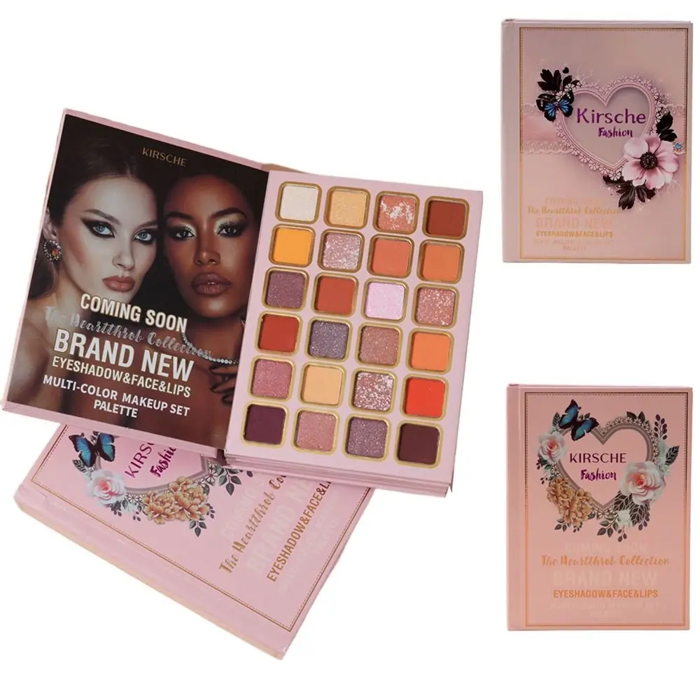 5-Layer Folding Eyeshadow Palette Book Shaped Long-Lasting Beauty Book Makeup Kit Waterproof Powder Blusher Eye Shadow Palette