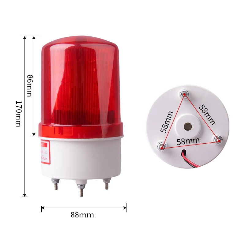 Led Color Sound And Light Alarm Light Lte-1101J Rotary Warning Light 12V/24V/220V/380V Strobe Alarm