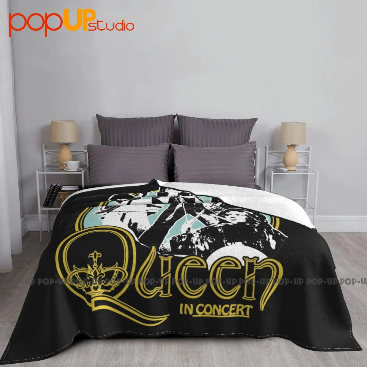 Queen 2019 In Concert Band New Freddie Mercury Blanket Quilt Plus Velvet Cover Blanket