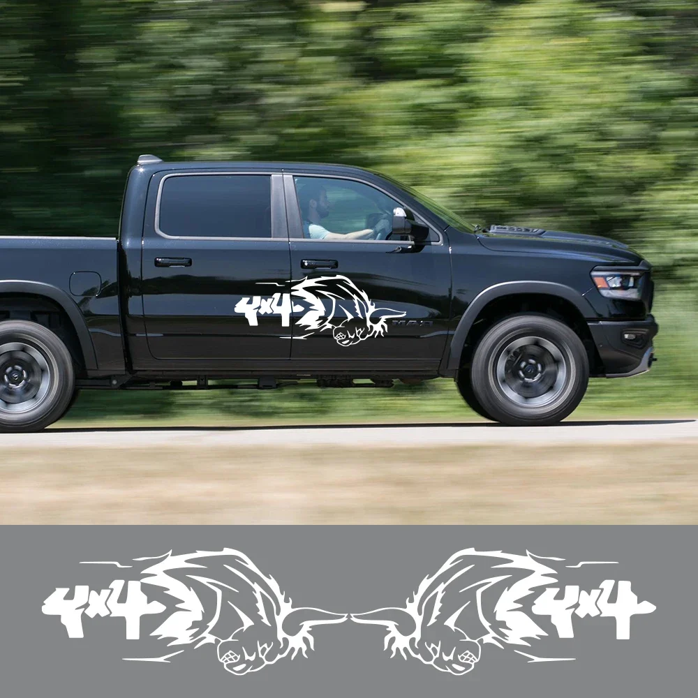 

4x4 Bull Off Road Car Sticker Graphics Bull Vinyl Decor Decals Pickup Truck Decoration Motorcycle Cover Auto Styling Accessories