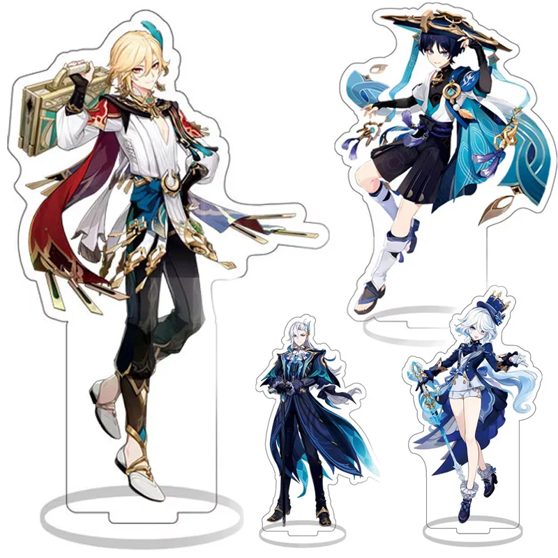 Furina Kaveh Wanderer Wriothesley Neuvillette شخصيات أكريليك حامل شخصية عمل نموذج غرفة ديكور للطاولات أنيمي جينش تأثير #1