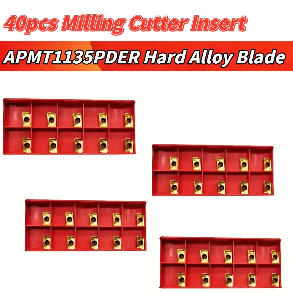 

40 шт. APMT1135PDER фреза лезвие из твердого сплава карбид вольфрама фрезерный NC быстрый прототипинг для обработки стали
