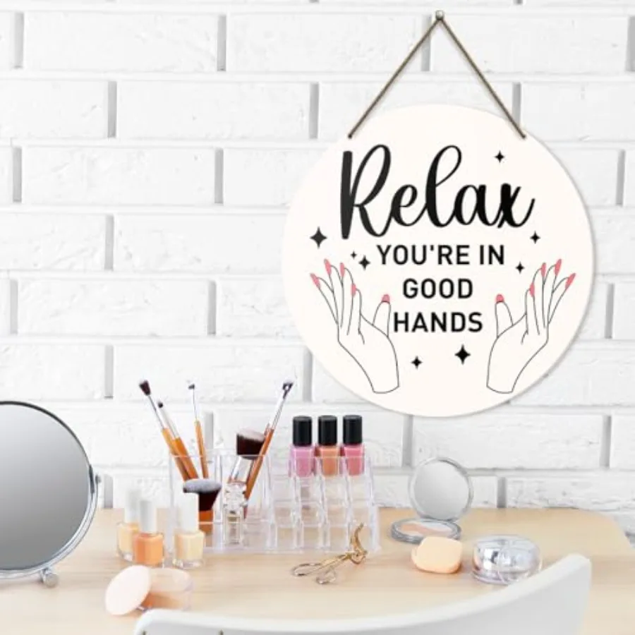 ديكور غرفة التجميل، ديكورات الصالونات، ديكور الحائط لصالونات التجميل لمصفف الشعر، صالون التجميل، ديكور خشبي معلق S #3