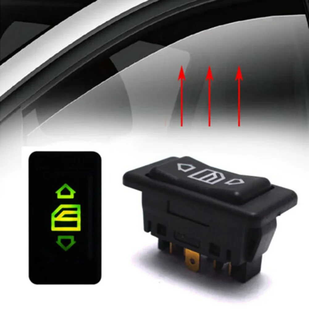 

Switches ON/OFF Switch ON/OFF Switch With Green Light 6-Pin 20A Car Electric Power Switch Car Glass Lifter Switch