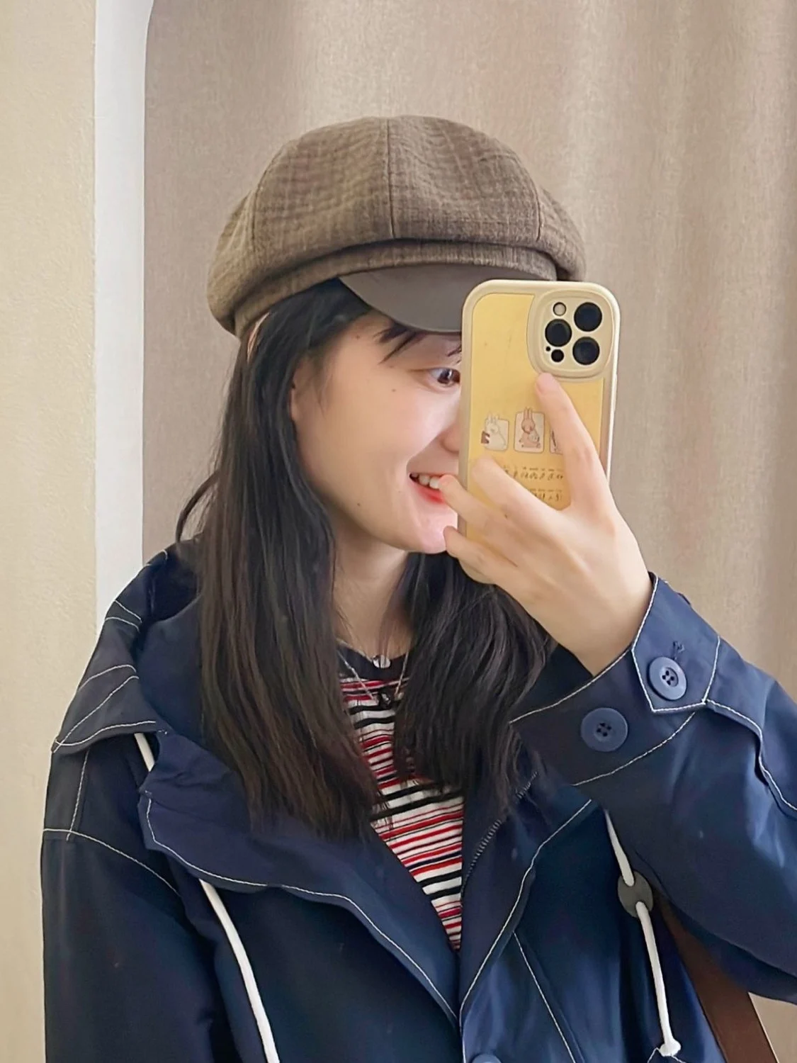 

Spring 2026 Women's Loose Fit Hooded Jacket Heavyweight Fabric Basic Simple Style Long Outerwear Casual Fashion Trend