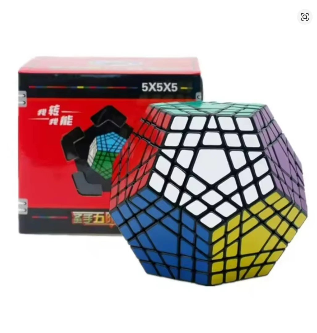 

SengSo 5x5 черная основа Megaminx Magic Cube Speed Cube головоломка без наклеек Cubo Magico развивающая подарочная игрушка