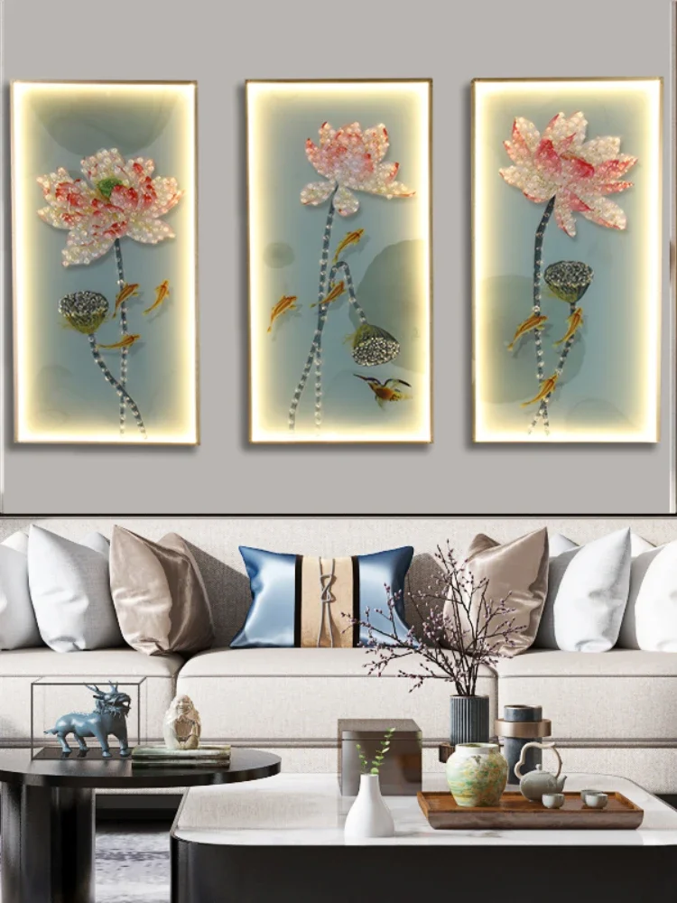 Wall Sconces Light Three Pieces Suit Lamps Lotus Figure LED Contemporary Creative For Home