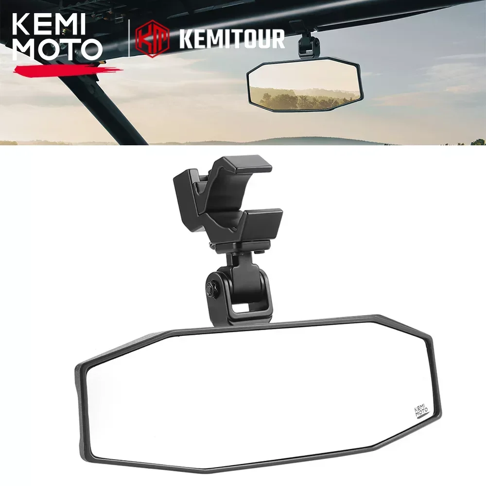 

KEMIMOTO UTV 1.5-2" Center Rear View Mirror Compatible with Polaris RZR PRO XP/XP4 1000 900 800 570 for Can-am Maverick X3