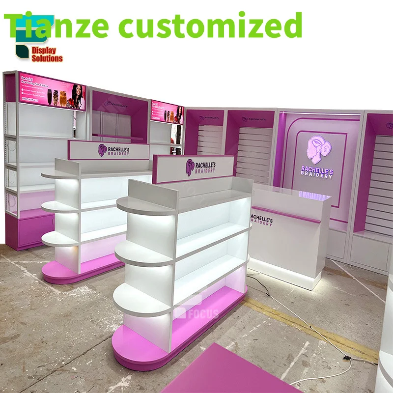 Customized-Popular Decoration High Quality Modern Cosmetic Display Table Perfume Store Display Beauty Store Furniture