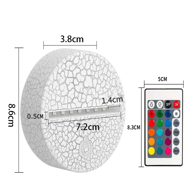 3d acrílico levou luz noturna base, colorido, usb, toque escurecimento, anime, suporte, venda quente