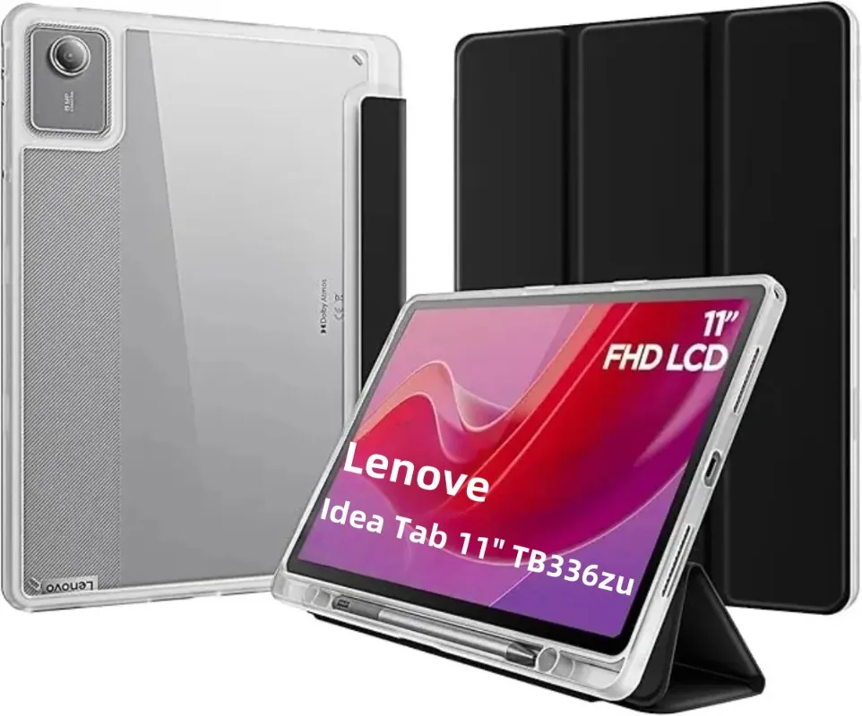 

Для Lenovo Tab Idea Tab Tablet 11 дюймов, чехол Tb336fu с держателем для ручек, складная подставка, акриловая прозрачная жесткая основа для Xiaoxin Pad 2025, чехол