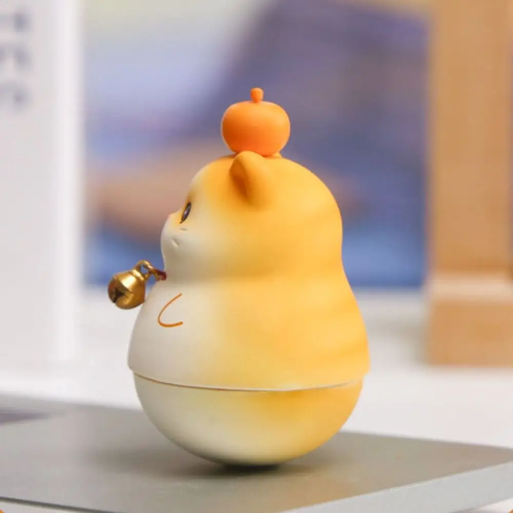 Pequena estátua shake brinquedos gato balançando boneca dos desenhos animados gordinho gato resina ornamento bonito kawaii gato decorações de carro decoração para casa