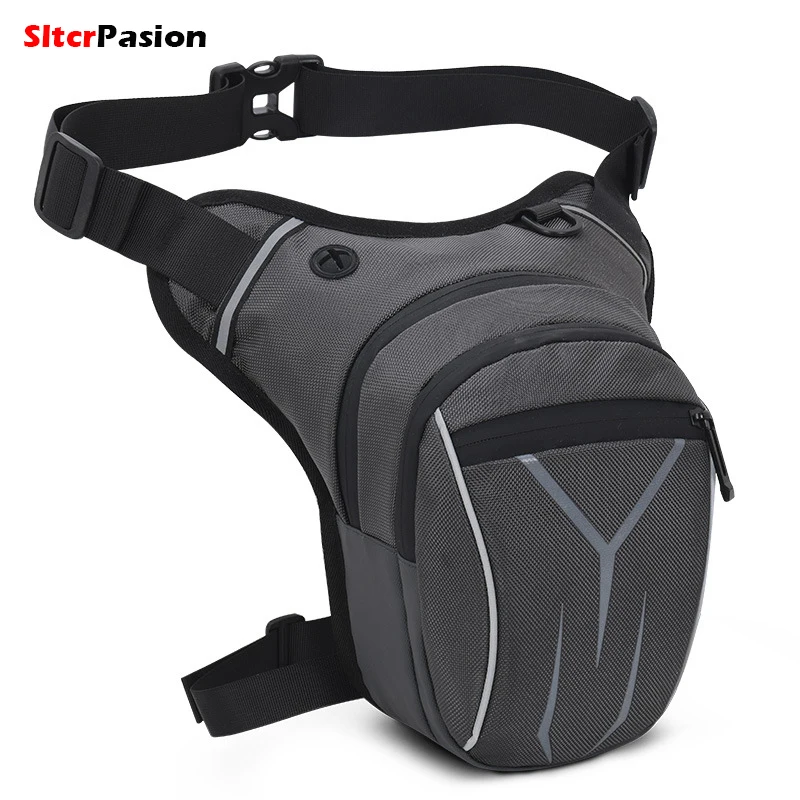 

Tactical Travel Bag Waterproof Motorcycle Waist Leg Bag Men Hip Pack Ride Bags Outdoor Casual Fanny Pack Bag Earphone Hole