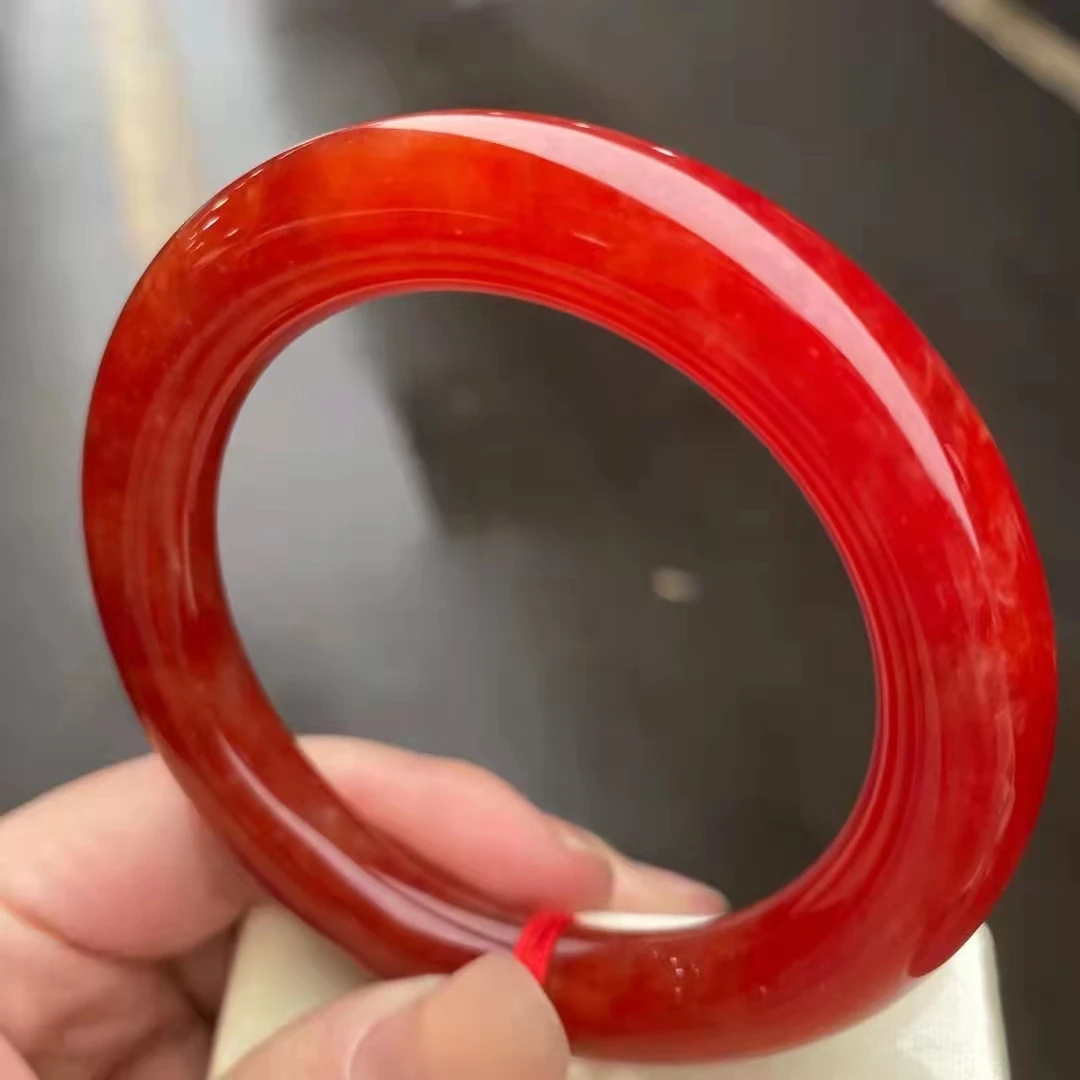 

Grade A Myanmar Red Jadeite Jade Bangle Round Bracelet Women Healing Gemstone Fine Jewelry Accessorie Genuine Burma Jade Bangles