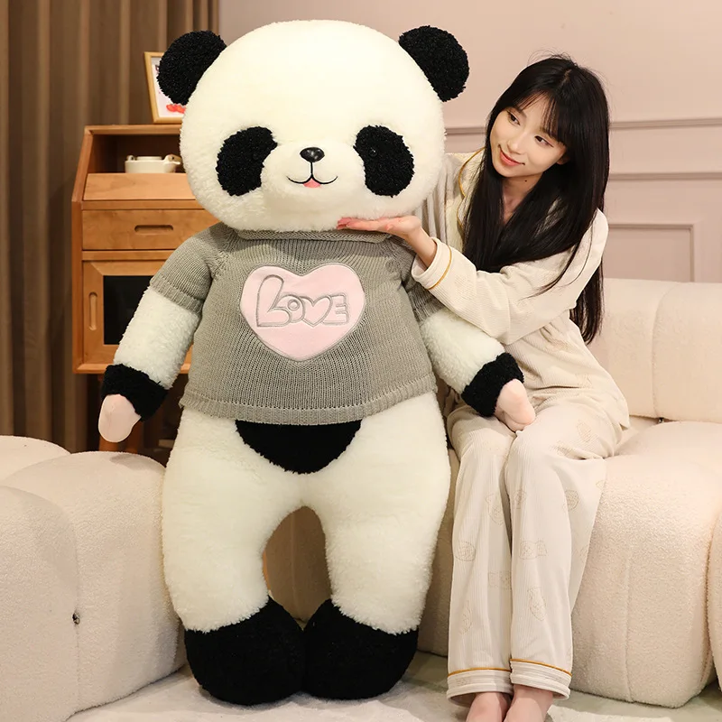 거대한 봉제 인형 부드러운 동물 인형 곰 팬더 어린이 편안한 베개 포옹 인형 소녀 장난감 생일 선물